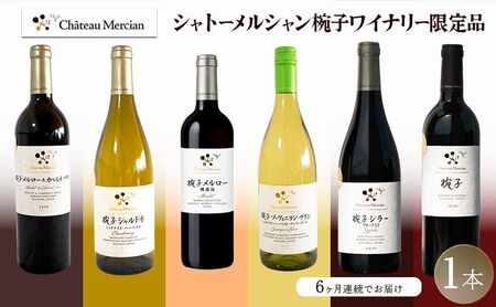 ワイン シャトーメルシャン椀子ワイナリー限定品　毎月1本届く　6ヶ月定期便 上田市 お取り寄せ 赤 白