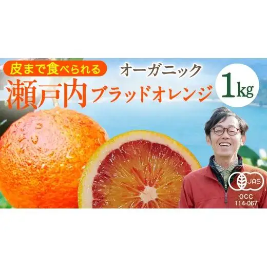 瀬戸内 オーガニック ブラッドオレンジ 1kg (8～10個程度)  【2027年2月下旬以降発送】