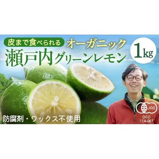 瀬戸内 オーガニック グリーンレモン 1kg【2026年10月以降発送】