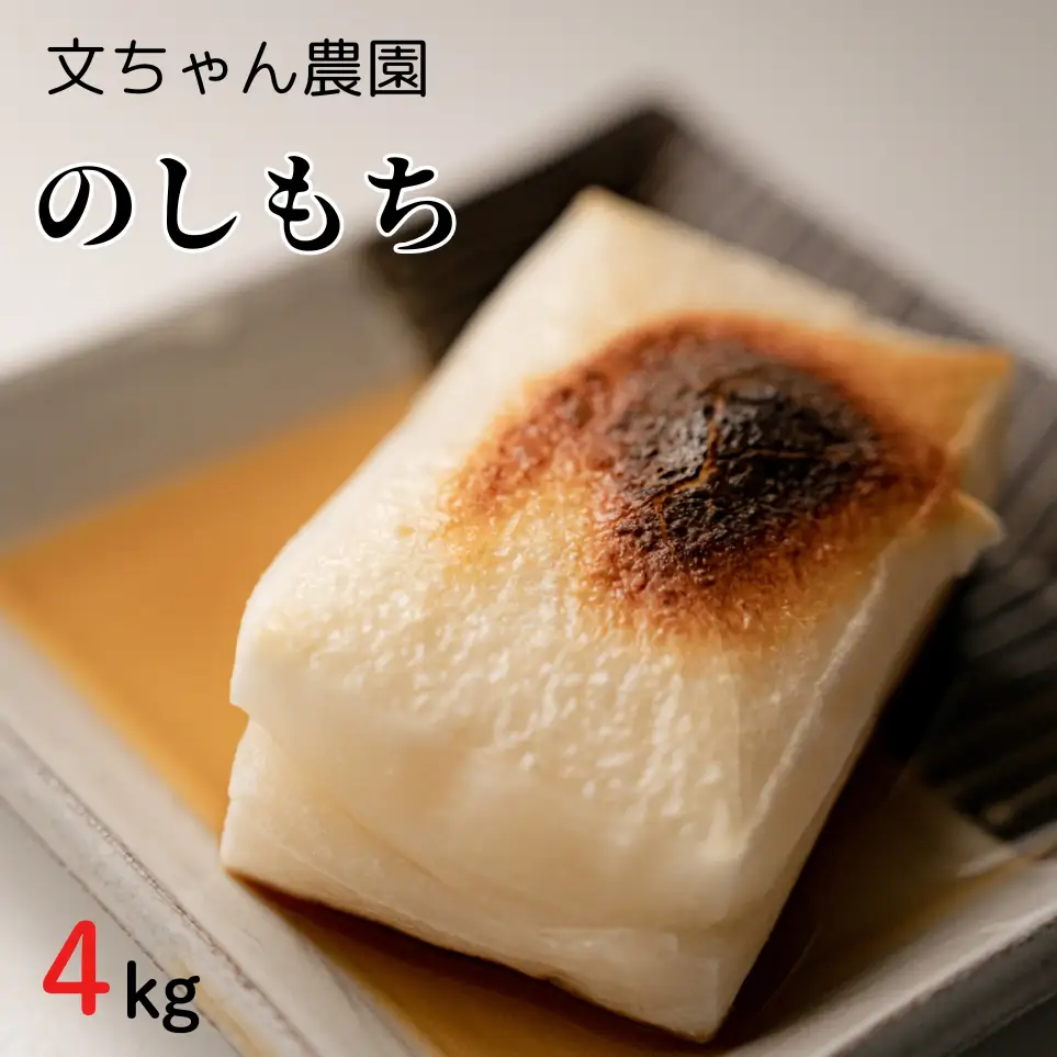 文ちゃん農園　のしもち　約4kg ／ 餅 もち モチ のしもち 伸し餅 伸餅 こがねもち 4kg 千葉県 年内発送