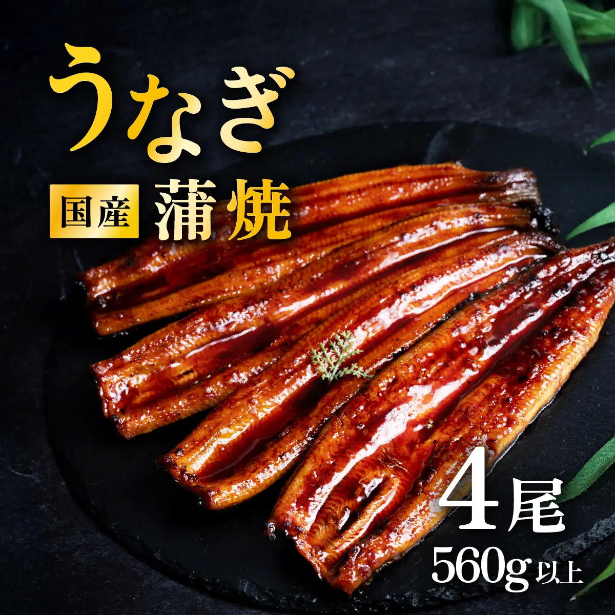 うなぎ 国産 蒲焼き 4尾 560g以上 上うなぎ 9月発送