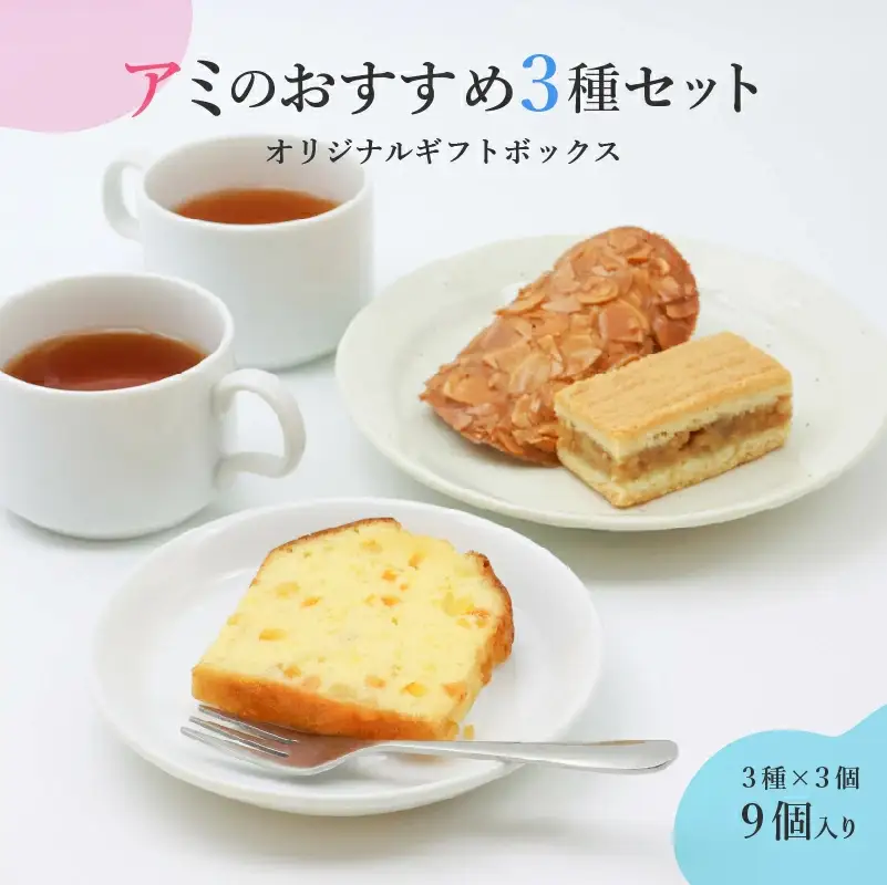 アミ・アラニシ 焼菓子 9個セット 3種 お菓子 焼き菓子 スイーツ デザート おやつ 山形 　011-G-BK014