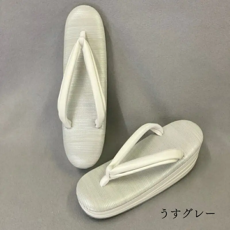 [シコロ織] 高級和装ぞうり (カラー：うすグレー、サイズ：M)_0102-003-T06-2-1