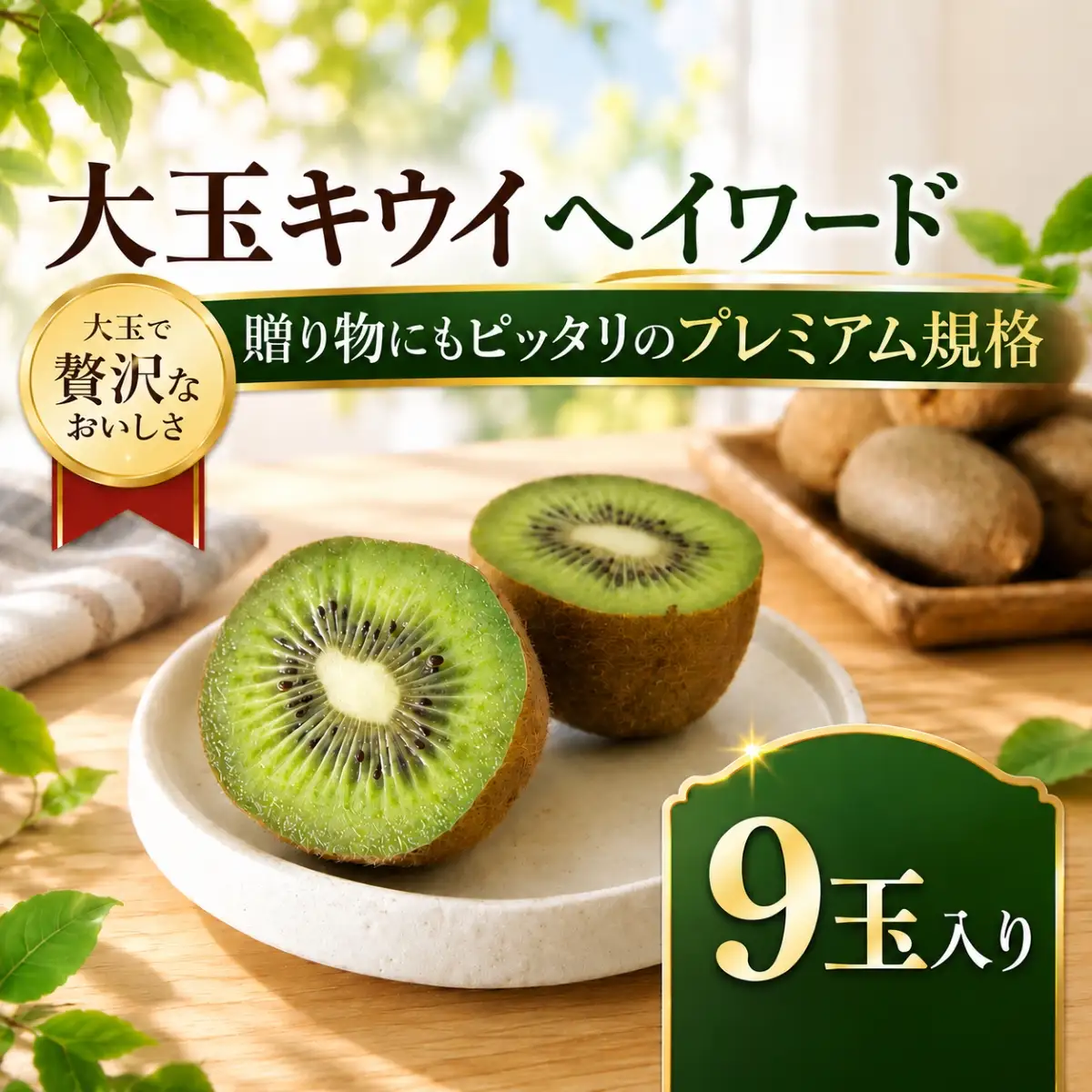 【先行予約】ヘイワード　大玉プレミアムキウイ　9玉　
