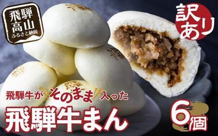 訳あり 飛騨牛まん 6個セット｜肉まん 簡易包装 惣菜 肉まん 中華まん GV005VC13
