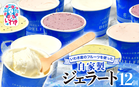 いわき産のフルーツを使った自家製ジェラート12個入セット お菓子 スイーツ