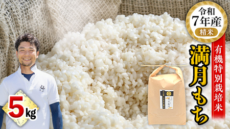【ふっくら なめらか 良くのびる】＜令和7年産＞ 満月もち 精米 5kg 