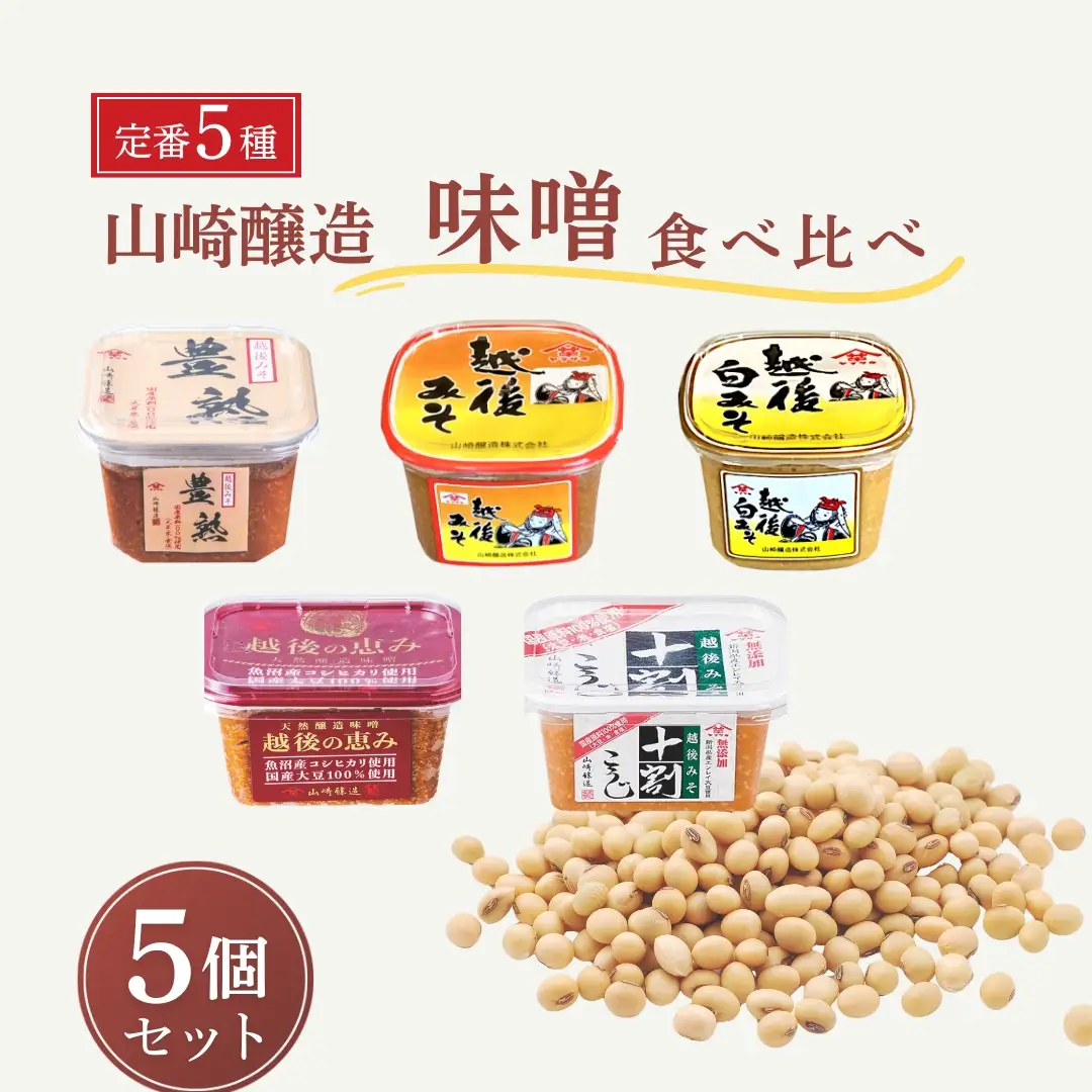 山崎醸造 定番味噌 食べ比べ5個セット