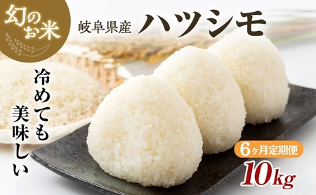 【定期便】令和7年産 岐阜県産 ハツシモ 10kg (6ヵ月連続お届け) 米 お米 コメ 白米 精米 ハシツモ 定期便 岐阜 瑞穂市 ※2025年11月下旬頃より順次発送予定