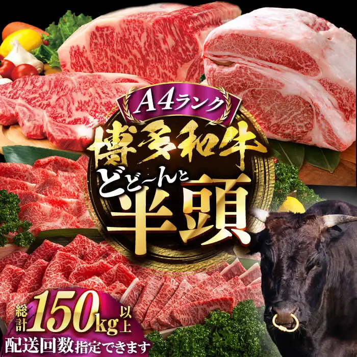 【半頭丸ごとオーダーカット！】博多和牛 半頭食べ尽くしセット[VBB083]