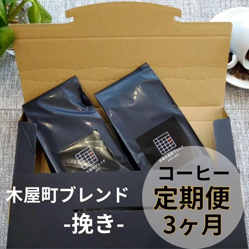 〈定期便・3ヶ月〉【PINROASTER】木屋町ブレンド（挽き）（200ｇ×2）