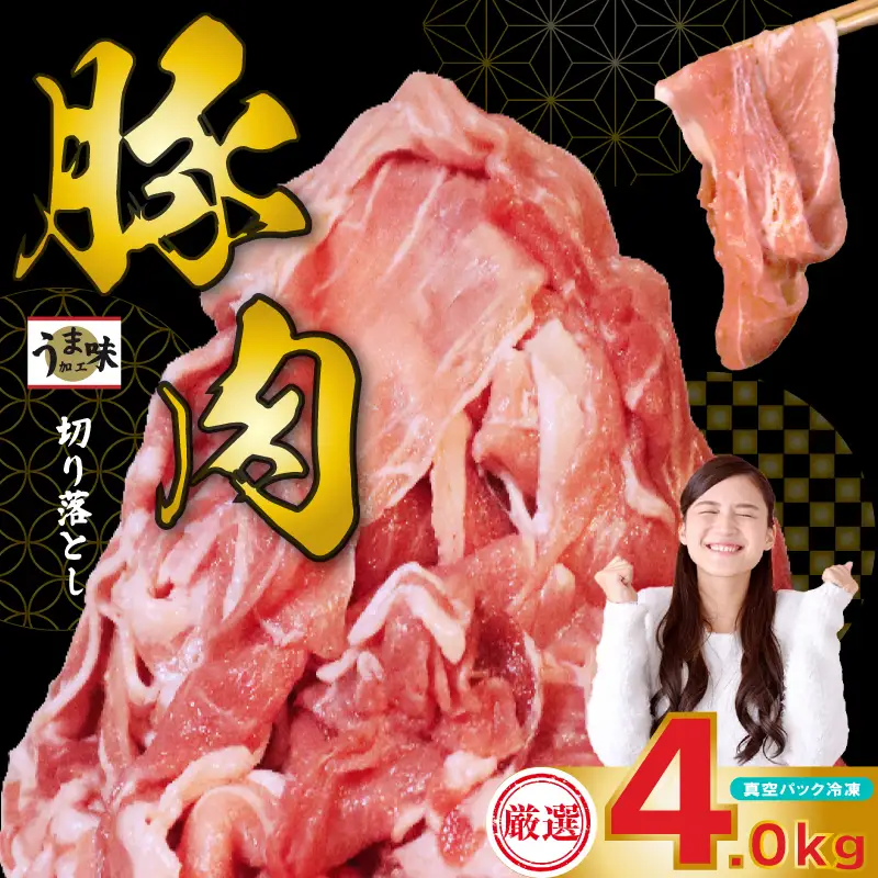 豚肉 切り落とし 4kg 国産 豚肉 訳あり KSD