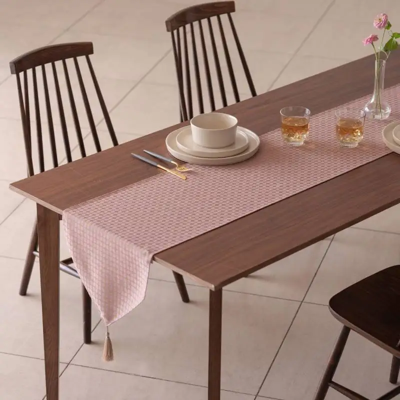 Calm Table runner with tassel／カルム テーブルランナー タッセルつき Mサイズ プラム 26,650円