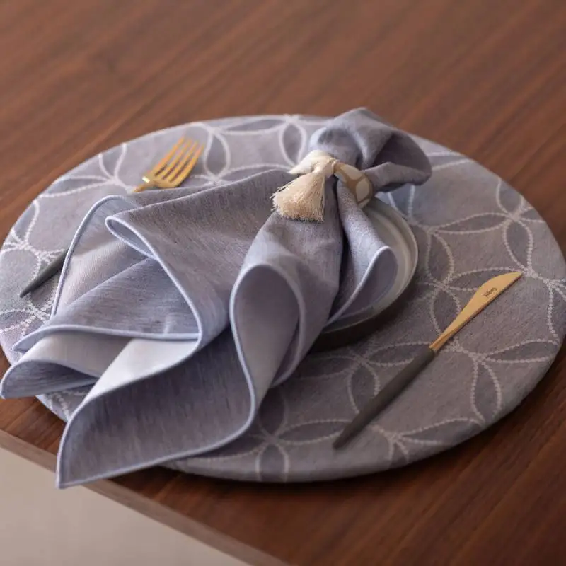 丸形ランチョンマット Azulejo Round Luncheon mat／アズレージョ プレイスマットあり インディゴ 24,480円