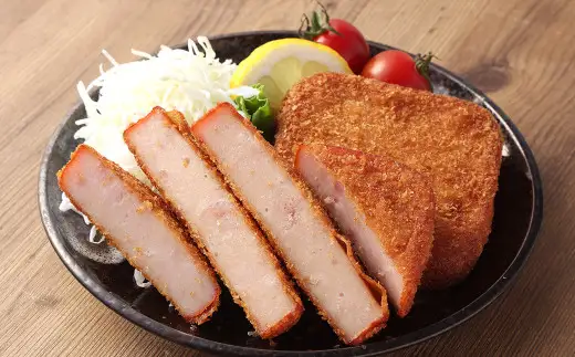 【3ヶ月定期便】分厚いハムカツ 計約1.1kg 約110g×10個 ｜ ハムカツ ハムかつ ハム 厚切り 惣菜 冷凍