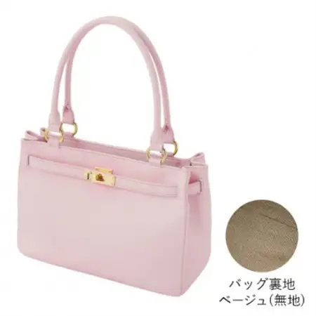 【濱野皮革工藝】シューカペラ ハンドバッグ(裏地無地)ライトピンク_装飾品・工芸品  鞄・バッグ かばん カバン_【1539998】