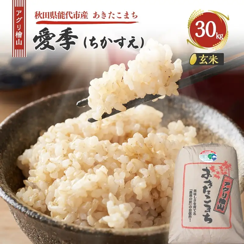 令和7年産 玄米 秋田県産 あきたこまち  アグリ檜山米 玄米【30kg】