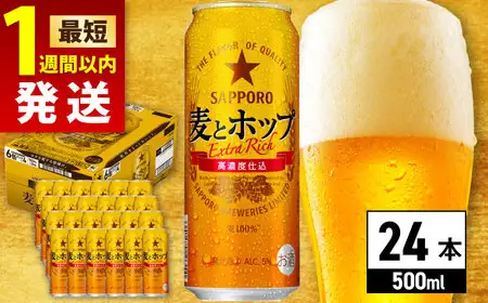 麦とホップ 500ml×24缶 サッポロビール [ARDC132] 