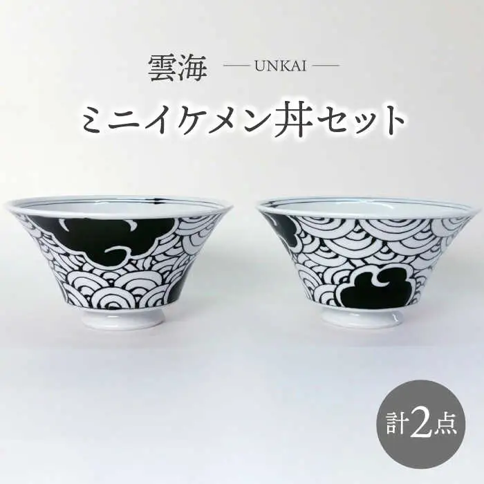 【波佐見焼】雲海 ミニイケメン丼 2個セット 食器【大新窯】[DC156]