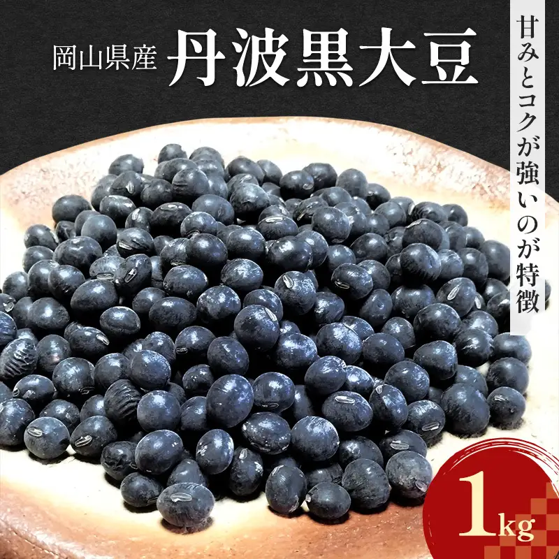 岡山県産 丹波黒大豆 1kg 黒大豆 岡山 赤磐市