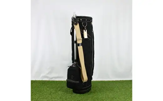 木の庄帆布 KH-CPB01W ゴルフバッグ パイプキャディバッグ ブラック【限定カラー】