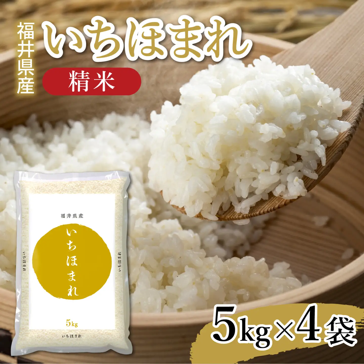 令和7年産 いちほまれ 精米 5kg(5kg×4袋) ブランド米 白米 [F-014005] 