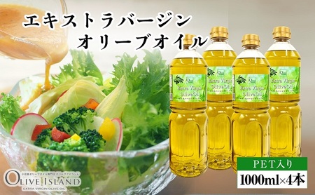 【 小豆島 】 エキストラバージン オリーブオイル 1000ml 1L 4本 ギフト 贈答用 詰め合わせ 食用油 パスタ サラダ ドレッシング 調味料 土庄町