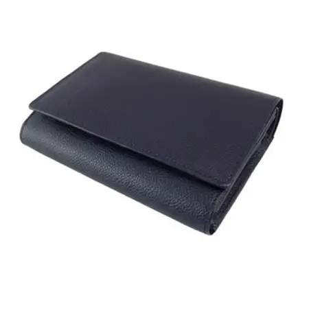 【濱野皮革工藝】グレースミディアムウォレット(ネイビー)_装飾品・工芸品 財布 服飾小物 _【1119357】