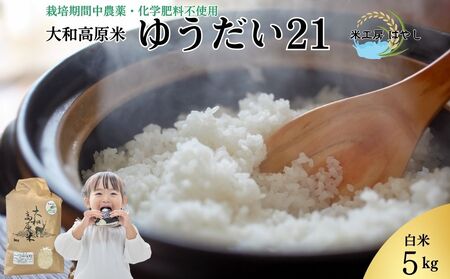 令和7年宇陀市産 ゆうだい21 白米5kg 栽培期間中無農薬・無化学肥料米 11月上旬〜出荷予定 / ふるさと納税 米 こめ お米 お取り寄せ 美味しい ブランド オススメ 大和高原米 精米済 奈良 宇陀 新米 白米 ゆうだい21 米工房はやし