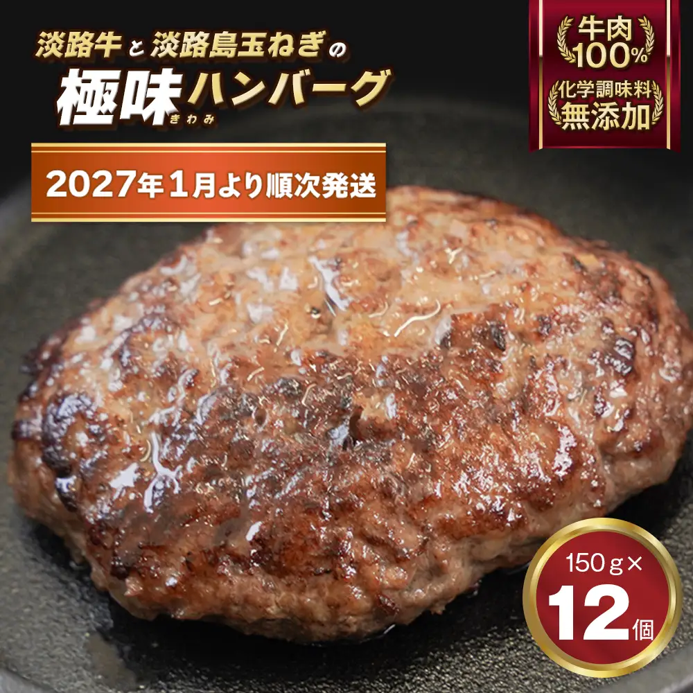 淡路島 極味ハンバーグ 150g×12個【2027年1月より順次発送】ハンバーグ