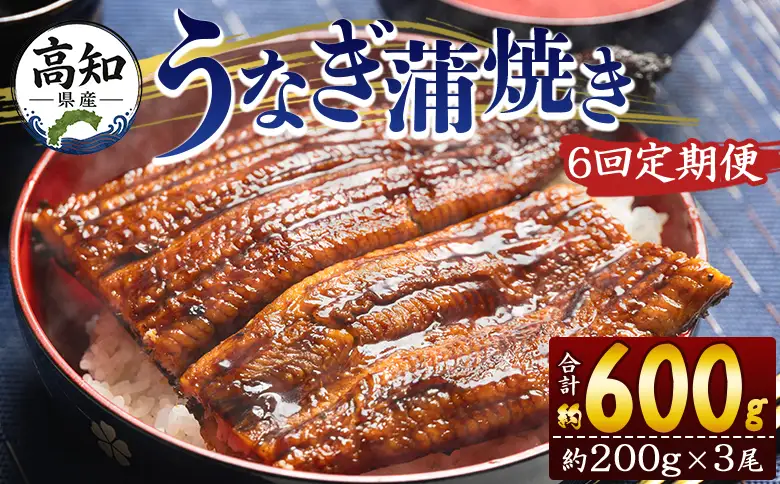 【国産】定期便 うなぎ 蒲焼き 約200g 3尾 6回 【 うなぎ 定期便 国産 うなぎ 定期便 かばやき うなぎ 定期便 惣菜 うなぎ 定期便 】 Wfb-0055