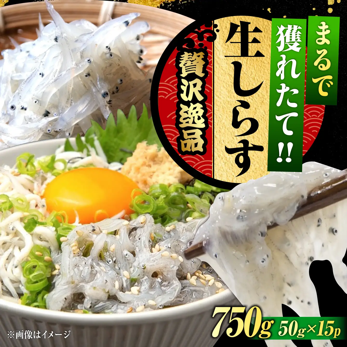 冷凍生しらす50g×15個 しらす[XCN003]