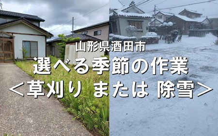FS0014　選べる 季節の作業（草刈り・除雪） 