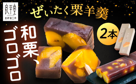 【スピード配送】栗ようかん2本 / 恵那市 / 良平堂 [AUDB035]