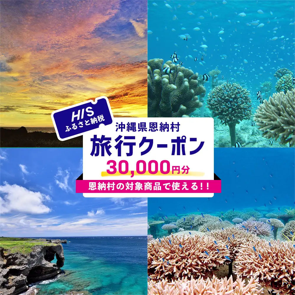 【沖縄県恩納村】HISふるさと納税旅行クーポン 30,000円分