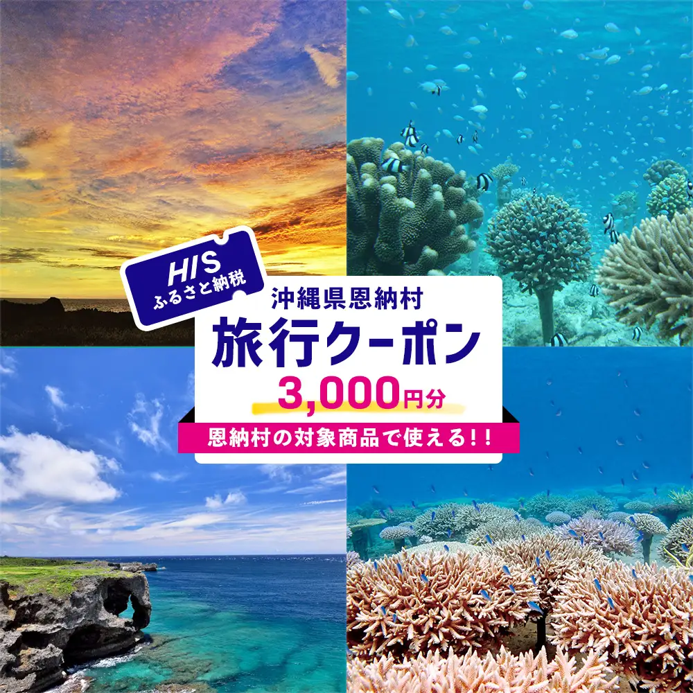 【沖縄県恩納村】HISふるさと納税旅行クーポン 3,000円分