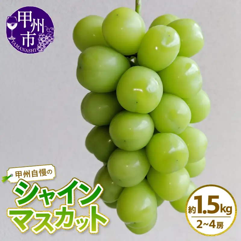 甲州自慢のシャインマスカット 約1.5kg（2～4房入り）【2026年発送】（NK）B12-422 シャインマスカット フルーツ