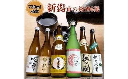 日本酒 飲み比べセット 越後銘門酒会 新潟市の銘酒 飲み比べ 720ml×6本 （越乃寒梅 越乃梅里 越乃八豊 越の関 雪乃風雪 越路吹雪）N726A 新潟 セット 辛口 ギフト 正月 年越し