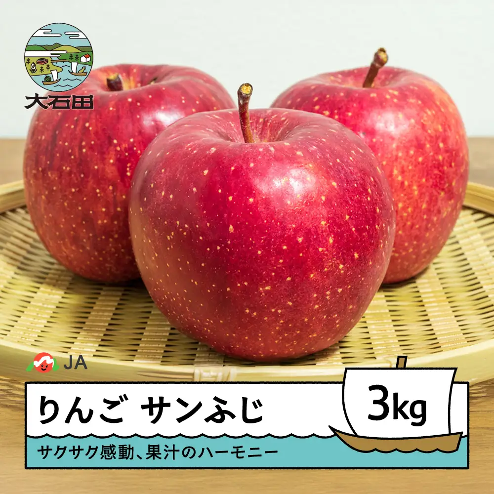 【先行予約】 りんご サンふじ 3kg 2026年産 令和8年産 リンゴ 林檎 果物 フルーツ 果樹 ja-risfx3 ※沖縄・離島への配送不可