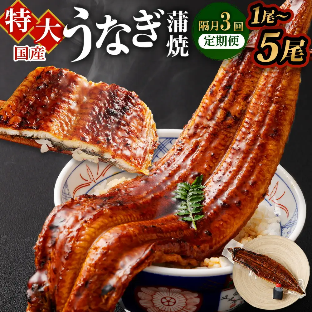 【隔月3回定期便】国産 うなぎ 蒲焼 4尾 （920g～1kg）と 特製 タレ 4個 セット