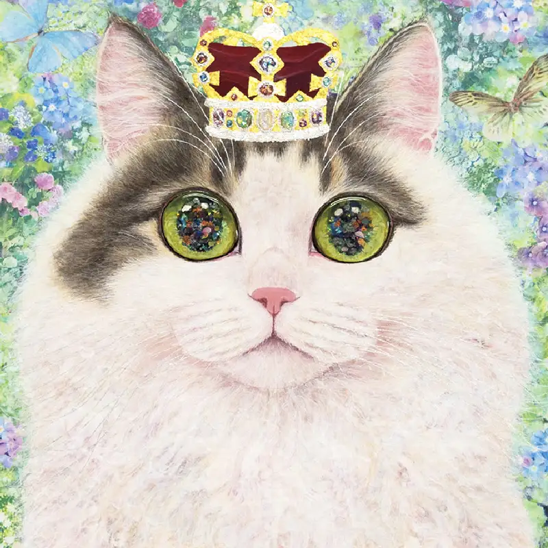 猫作家福嶋吾然有が描く、猫のセミオーダー絵画 S4号サイズ 猫