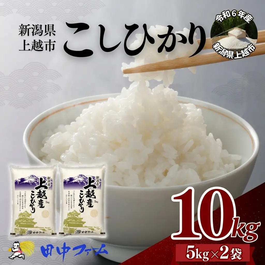 上越産コシヒカリ 精米 ブランド米 コシヒカリ 5kg×2