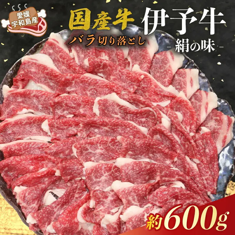 国産牛 バラ 切り落とし 600g 伊予牛 「 絹の味 」 氏原精肉店 牛 牛肉 ぎゅうにく お肉 肉 ブランド牛 高級 niku にく おにく 切落し すき焼き すきやき しゃぶしゃぶ 鍋 焼肉 牛丼 カレー アレンジ 美味しい 冷凍 産地直送 数量限定 特産品 国産 愛媛 宇和島 E015-190002