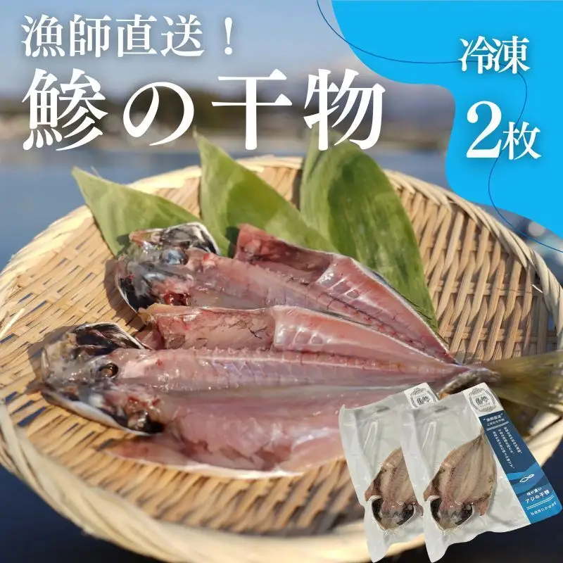 干物 鯵の干物 2枚 漁師直送 冷凍 ワンフローズン あじ 簡単調理