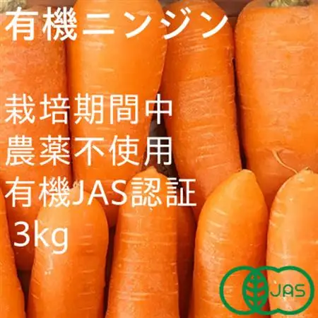 有機ニンジン　栽培期間中農薬不使用　有機JAS認証　冬季限定(12～3月発送)【配送不可地域：離島・北海道・沖縄県】【1568578】