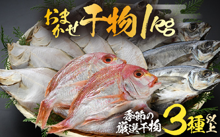 【数量限定】漁場手作り干物 季節の厳選おまかせセット 約1kg 3種以上【詰め合わせ 冷凍 干物セット 人気 アジ カレイ レンコ鯛 あじ ?油漬け カマス ハタハタ ふぐ ひもの 冷凍干物 お取り寄せ 旬の魚 魚 冷凍 新鮮 海鮮 お任せ ふるさと納税干物 】 [m56-a004] 