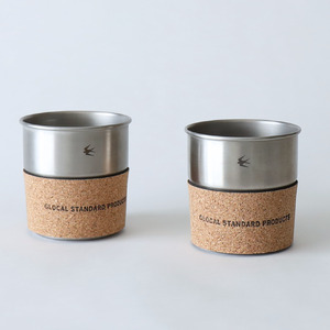 グローカルスタンダードプロダクツ TSUBAME / Stacking cup Sサイズ & スリーブ 2個セット / シルバー