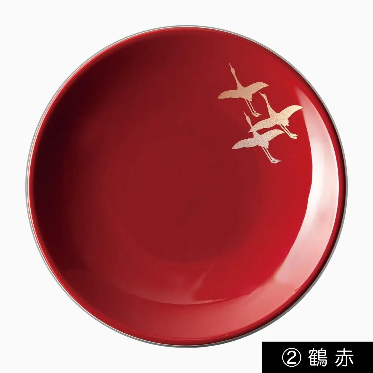 ［鶴 赤］紀州漆器 塗りの豆皿 ぬりもん de Poterie 1個 食器 お皿 プレート 8,000円