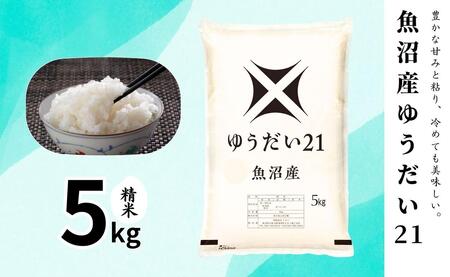 米 ゆうだい21 5kg 精米 白米 お米 希少 新潟米 十日町市