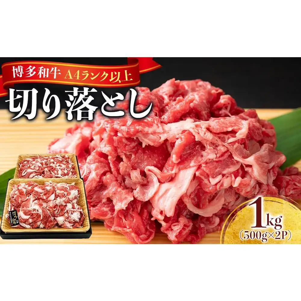 博多和牛A4ランク以上切り落とし 1kg（500g×2P）
